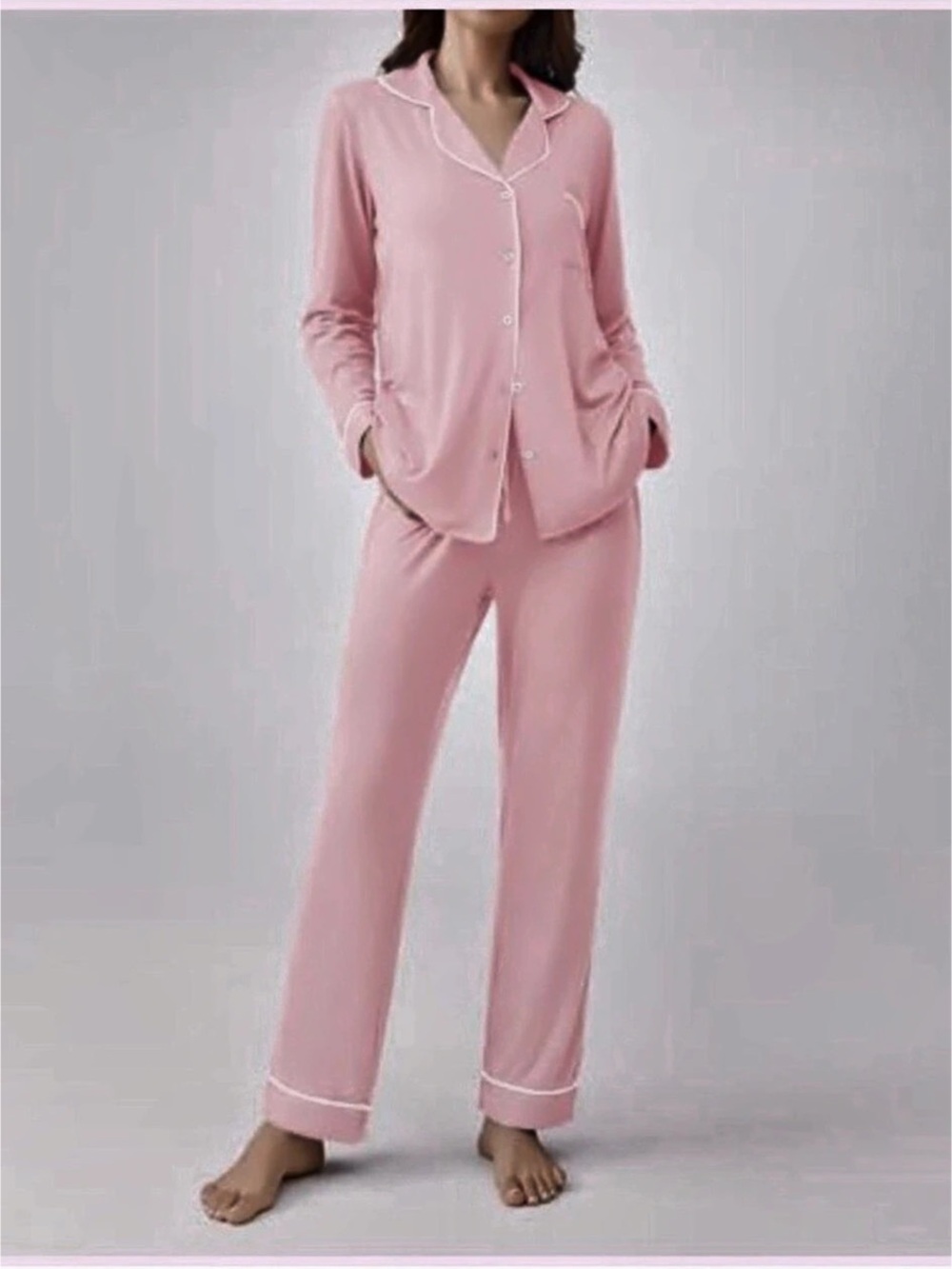 State of Mine Pink Ribbed Pajama Set Size XXL